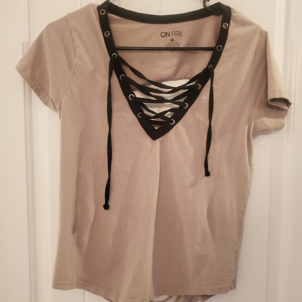 Lace Up/cutout Tshirt
